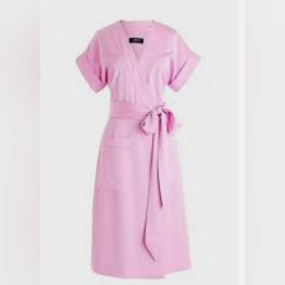 J. Crew Dresses & Skirts - NWT J. Crew Wrap Dress in Lilac Pink/Lavender (Size Small) 🩷🪻